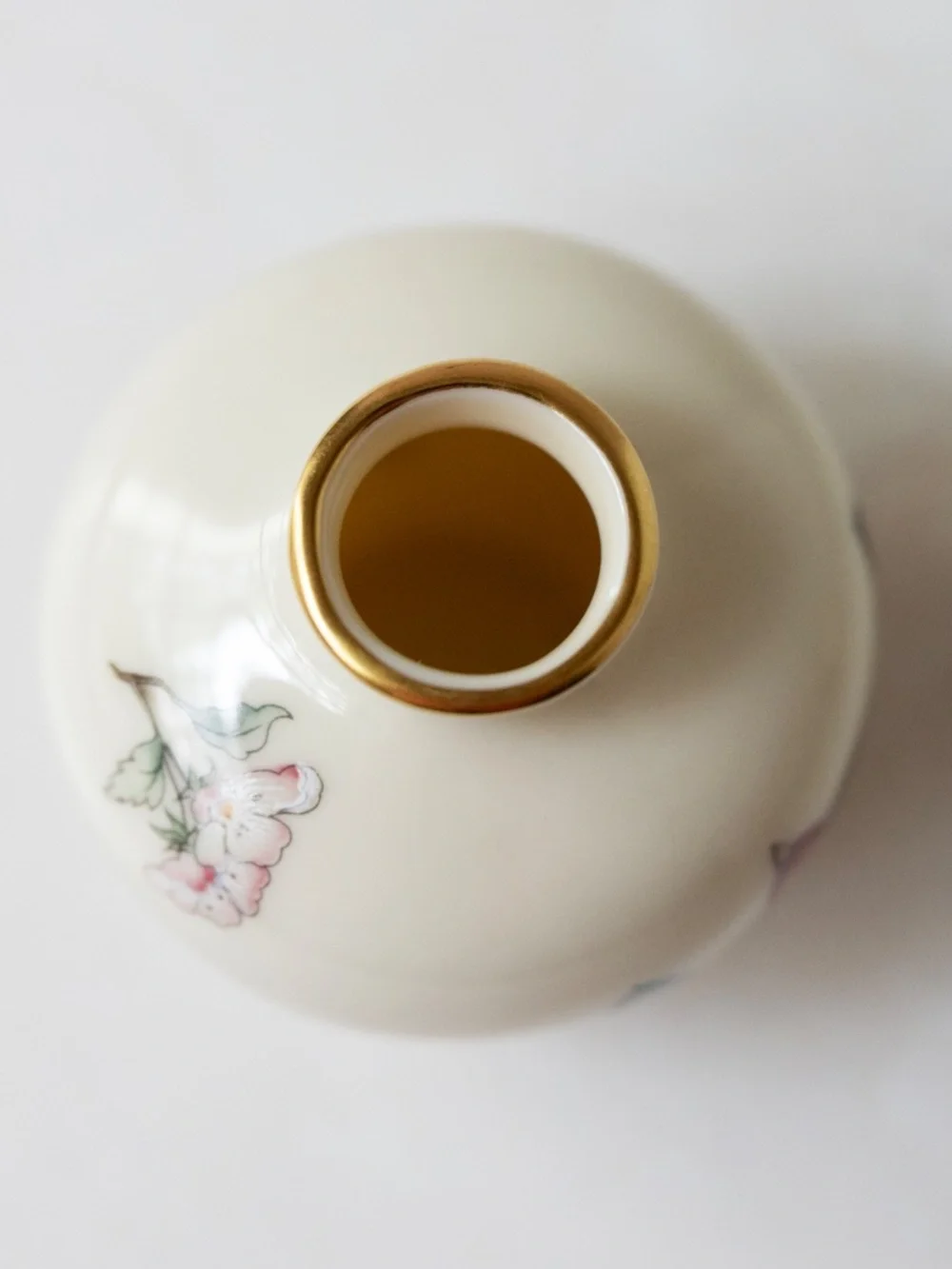 Lenox China Serenade Collection small pot bud vase bird pink floral made in USA
